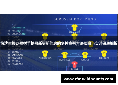 快速掌握欧冠射手榜最新更新信息的多种查看方法指南与实时渠道解析